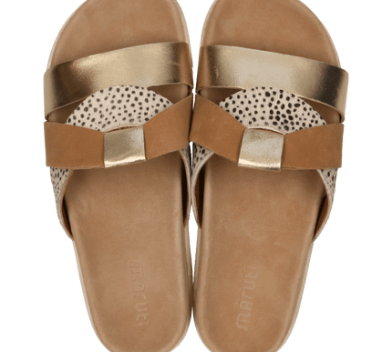 BARI slippers in Cognac
