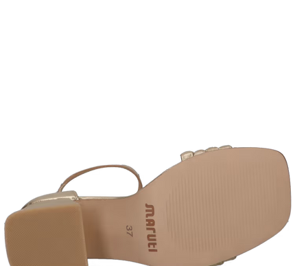 Catrina sandals on golden heels
