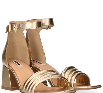 Catrina sandals on golden heels