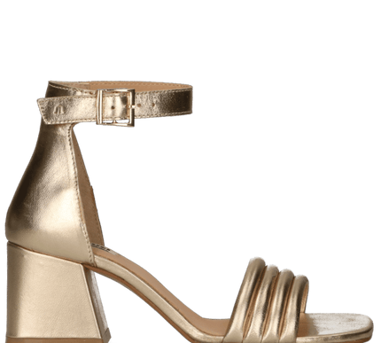 Catrina sandals on golden heels