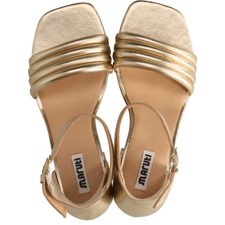 Catrina sandals on golden heels