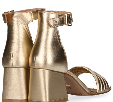 Catrina sandals on golden heels