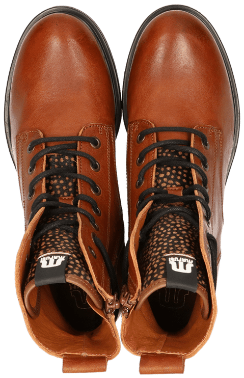 Anabela Lace-up boots Cognac