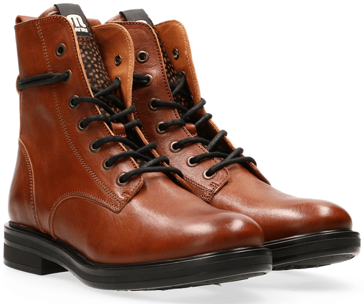 Anabela Lace-up boots Cognac