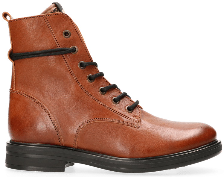 Anabela Lace-up boots Cognac
