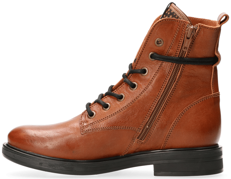 Anabela Lace-up boots Cognac